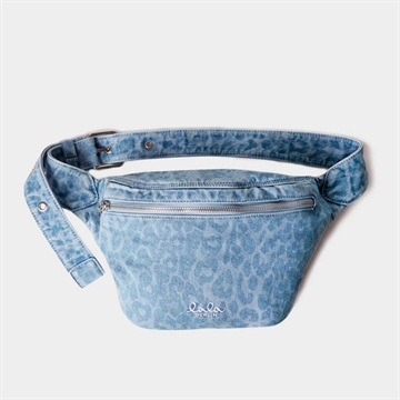Lala Berlin Belt Bag Becca Printed Denim Washed Blue Leo